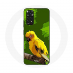 &Uuml;mbris Xiaomi Redmi Note 11 4G Yellow Parakeet Birds rohelise taustaga