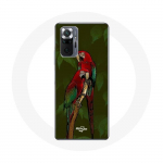 Coque pour Xiaomi Redmi Note 10 Pro Pionus Perroquet Rouge
