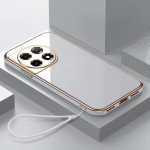 OnePlus 11 &uuml;mbrisele 1+ 11R telefoni&uuml;mbrisele One Plus ACE 2 Pro kate 1+Ace2 oneplus 11 11r Luxury Square Plating p&otilde;rutuskindel tagakaas OnePlus 11&Case & Strap lumivalge v&auml;rv