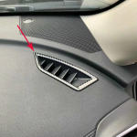 for Subaru Forester SK Carbon fiber look Front Dashboard Air Vent Outlet Cover Bezel Frame Garnish Molding Surround 2PCS gray