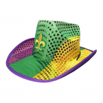 Sequin Cowboy Hat kost&uuml;&uuml;mitarvikud Glitter Cap Peakatted Laia &auml;&auml;rega Mardi Gras Western Cowgirl Embroidery Pattern