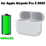 Asendusjuhtmeta laadimiskarp Airpods Pro 1/2/3 Bluetooth-k&otilde;rvaklapi jaoks 600 mAh akulaadija &uuml;mbris koos LED-indikaatortulega For airpods 2 valge