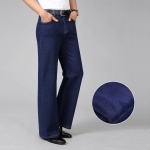 Talvisest fliisist paksendatud venivad lahtised teksad Klassikaline k&otilde;rge v&ouml;&ouml;kohaga laienevate teksade disain 30 tumesinine v&auml;rv