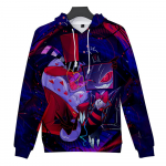 Meeste naiste fliisist kapuutsiga Hazbin Hotel tr&uuml;kitud kevad-s&uuml;gis Pullover dressipluus Moodne kapuuts vabaaja hip-hop uued meeste dressid T&auml;navar&otilde;ivad M sinine