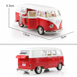 Simulatsioon peen survevalu ja m&auml;nguasjas&otilde;idukid 1950 VW T1 Transporter Classical Bus RMZ city 1:36 sulamist mudel Pull Back Car