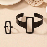 1 komplekt Trendikas ja minimalistlik geomeetriline ruudukujuline &otilde;&otilde;nestatud s&otilde;rmuse ja k&auml;ev&otilde;ru komplekt emadep&auml;eva kingituseks ehete komplekt kuldne