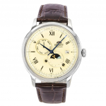 Orient Bambino Versioon 9 P&auml;ikese ja Kuu Faas &Scaron;ampanjav&auml;rvi Tihvtikell Automaatne RA-AK0803Y10B RA-AK0803Y30B Meeste K&auml;ekell &scaron;ampanjav&auml;rvi
