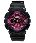 Casio G-Shock analoog digitaalne vaigust rihm Burgundia numbrilauaga kvarts GMA-S120RB-1A 200M naiste k&auml;ekell burgundiapunane
