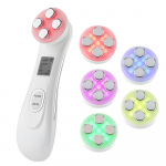 Radio Frequency Skin Tightening Rf Lifting Machine 5 in 1 Led Photon Light Therapy EMS Microcurrent Face Massager Anti Wrinkle valge