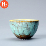 Keraamiline ahju vahetatav teetass portselanist Kung Fu kohvikruus majapidamisteekuss K&auml;sitsi valmistatud Temmoku glasuuriga veetass Teen&otilde;ud k&auml;sit&ouml;&ouml;