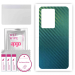 apgo Protective Skin Sticker for the back compatible with Vivo Y78 Global, Wrap Film, Foil, Vinyl - Pattern Carbon Chameleon CAKA1