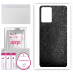 apgo Protective Skin Sticker for the back compatible with Vivo Y52t, Wrap Film, Foil, Vinyl - Pattern Black Leather