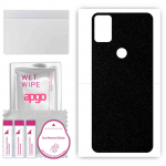 apgo Protective Skin Sticker for the back compatible with Alcatel 3x, Wrap Film, Foil, Vinyl - Pattern Matte Black