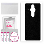 apgo Protective Skin Sticker for the back compatible with Sony Xperia PRO, Wrap Film, Foil, Vinyl - Pattern Matte Black