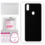 apgo Protective Skin Sticker for the back compatible with Oukitel C15 Pro, Wrap Film, Foil, Vinyl - Pattern Matte Black