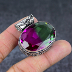 Natural Bi-Color Tourmaline 925 Sterling Silver Jewelry Pendant 1.58 a1k92
