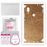 apgo Protective Skin Sticker for the back+sides compatible with Xiaomi Redmi 7, Full Wrap Film, Foil, Vinyl - Pattern Rusty Copper