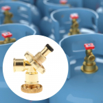 Propane Splitter Gas Y Adapter 2 Way Easy to Install Zinc Alloy Tee Connector for kuld