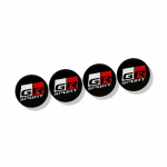 4 x 56 mm GR Sport Car Centeri rattarummu korgi m&auml;rgikleebised metallist embleemi kleebised GR Sport must