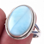 Natural Republic Larimar v&auml;&auml;riskivi k&auml;sitsi valmistatud 925 sterlingh&otilde;be s&otilde;rmus suurus 10 e9C01