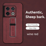 Lambanahast PU-nahast &uuml;mbris Oneplusi jaoks 12 11 10 Pro 10T 10R 9 9R 9RT 8 8T 7 7T 6 6T 5 5T ACE 2 Pro telefoniklambriga &uuml;mbris OnePlus 5 veinipunane v&auml;rv