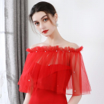 12 V&auml;rvi Bolero Naistele Pulmakleit T&uuml;llist Keep Mariage Shrug Elegantne Ballipeo P&auml;rliga L&auml;bipaistev Bolero Sallid Pulmakleit Sall One Size