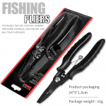 2024 kaasaskantavad multifunktsionaalsed kalastustangid 19 cm konksueemaldaja roostevabast terasest kalastustarvete ujukikontroller kalap&uuml;&uuml;giriistad must