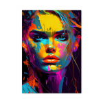 Abstraktne v&auml;rviline kunst Naiste portree plakatid ja v&auml;ljatr&uuml;kid L&otilde;uendimaaling Seinakunstipildid elutoa koridori kodukaunistuseks 21x30cm No Framed