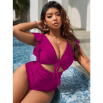 Bikiinid, uus seksikas kost&uuml;&uuml;m &Uuml;hes t&uuml;kis ujumistrikoo &uuml;hev&auml;rviline mitmev&auml;rviline suures suuruses ujumistrikoo 4XL