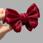 &Otilde;rn Velvet Bow Bun Juukseklamber Suur esmaklassiline juukseklamber French Pearl Back juukseklamber