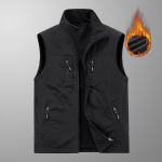 Kahepoolne Plush Vest Outdoor Kiiresti kuivav Vest Suur 5xl 6XL must