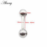 Alisouy 1PC G23 titaanist sisekeermega kuulaugustamine sirge pikk t&ouml;&ouml;stuslik kangi keeler&otilde;ngas k&otilde;rva Tragus Helix Stud #4 1.6*12mm