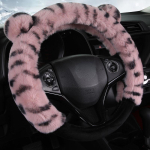 Auto rooliratta kate Talvine libisemisvastane soe roolikate Praktilised autodekoratsioonitarbed 38cm punane