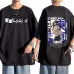 Anime Tokyo Revengers Baji Keisuke graafiline T-s&auml;rk Unisex Suvine Harajuku Hip Hop Unisex Moes T-s&auml;rgid Unisex T-s&auml;rk Suurem&otilde;&otilde;tmeline Unisex Topsid L