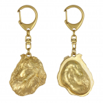 Collie Rough, Long-Haired Collie - Gilded key ring with dog in gift box, handbag decoration, luxury accessory by Art-Dog brand