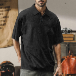 Meeste retropesu, raske kaaluga l&uuml;hikeste varrukatega vaba vabaaja n&ouml;&ouml;biga T-s&auml;rk XXL pruun