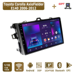 Android Carplay Auto Raadio Toyota Corolla Axio Fielder E140 jaoks 2006-2012 Multimeediam&auml;ngija Peaseade Stereo GPS Navigatsioon BT WIFI 2+32GB 1+16GB brown