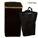 1/2 tk Kaanega hoiukorv Taaskasutatav pudelihoidja Korv Kokkupandav reoveepudeli korraldaja Eemaldatav k&auml;ekoti korraldaja 1 Inner Bag must