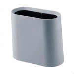 Slim Trash Can Dustbin Garbage Multipurpose Easy to Clean Wastebasket Narrow Small Bin valge
