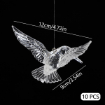 10 tk loominguline akr&uuml;&uuml;list koolibri pulmadekoratsioon, l&auml;bipaistev kristalllinnu kaunistus ripatsiga pulmapeotoa j&otilde;ulukaunistus 12cm