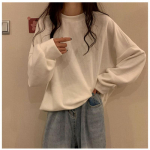 Puuvillane pikkade varrukatega dressipluus naiste uus s&uuml;gisene sisekihiline &otilde;hukese osaga mitmek&uuml;lgne avar tudengipealne topp M