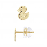 LEA &; ARTHUR - Laste k&otilde;rvar&otilde;ngad DUCK Mustrid 375 Tuhanded kollane kuld - SILICONOR jalutusk&auml;ru s&uuml;steem - Laste ehted