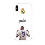 Coque Maniacase pour iPhone X Kylian Mbappe Real Madrid 9 Hola