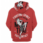 Combat Muay Thai 3D prinditud kapuutsid Meestele Mood Sport Graafilised dressipluusid Vabaajar&otilde;ivad Pulloverid Talvised dressip&uuml;ksid 4XL