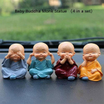 4 tk 1 komplektist Beebi Buddha kuju Kung Fu munga kuju autotarvikud