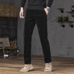 2024. aasta uued kevadised ja s&uuml;gisesed velvetist vabaajap&uuml;ksid meeste &auml;rilistele Slim Fit sirge s&auml;&auml;rega elastsed mitmek&uuml;lgsed pikad p&uuml;ksid 38 must