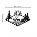 Morning Rise Deer Hunting metallist seinakunstisilt, mis sobib ideaalselt kodu v&otilde;i salongi sisekujunduseks, maal&auml;hedane ja stiilne jahiga metallist silt must