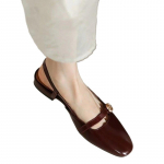 Moodsad Sandaalid Naine Luksuslik V&auml;ikeste Gruppide Veinpunased Retrosandaalid Naiste kott Mary Jane Kingad Selja&otilde;hk madala kontsaga kinga &Uuml;mar sandaalid 35 veinipunane v&auml;rv