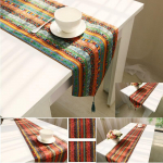 1tk Klassikaline eksootiline puuvillane linane laudlina elutuba pere pulmade kaunistamine maal&auml;hedases stiilis sinine