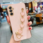 Samsung Galaxy A15 4G A25 A35 A55 5G A05S luksusliku pinnakattega Love Heart k&auml;ev&otilde;ru keti&uuml;mbrisele A 15 25 35 55 05 pehme tagakaanel A15 4G